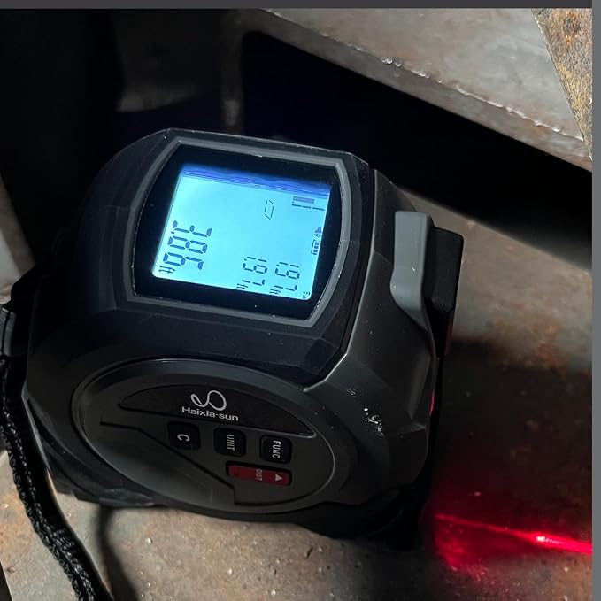 3 in 1 Laser Tape Measure with Level | 131ft/40M Laser Distance Meter Display On Backlit LCD Screen with 16ft/5m AutoLock Measuring Tape | Ft/Inch/Fractions/M/mm (Black 3in1 Laser)