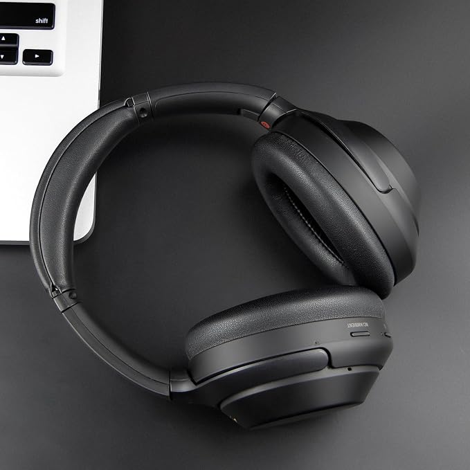 SOULWIT Replacement Kit for Sony WH-1000XM3 Headphones, Replacement Ear Pads Cushions + Headband Repair Part - Black