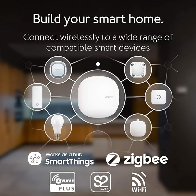 Aeotec Smart Home Hub, Works as a SmartThings Hub, Z-Wave, Zigbee, Matter Gateway, Compatible with Alexa, Google Assistant, WiFi