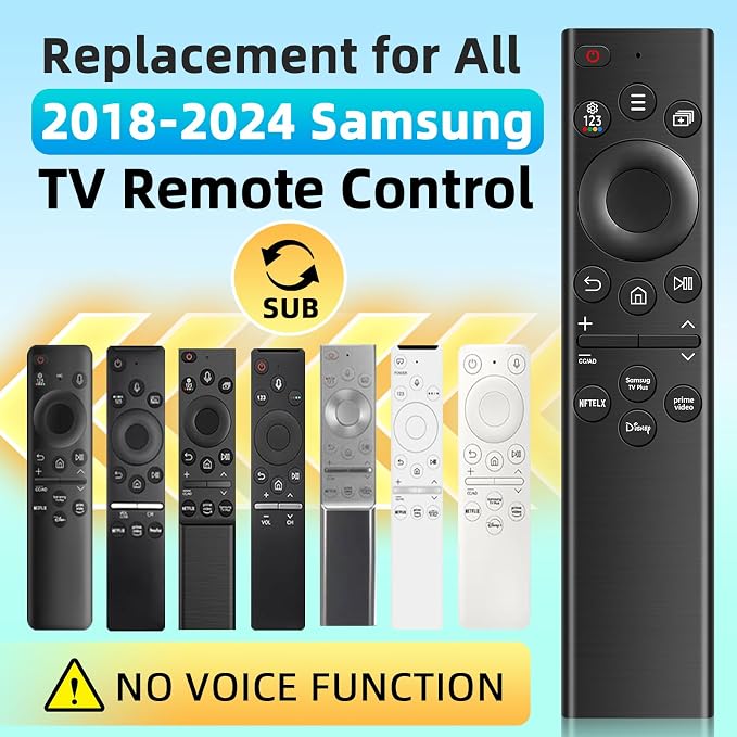 BN59-01385A Replacement Universal Remote for Samsung TV Remotes Control Compatible with All Samsung LED QD Neo QLED 4K 8K HDR Smart TVs from 2018 to 2024, with 4 Shortcut Buttons No Voice Function