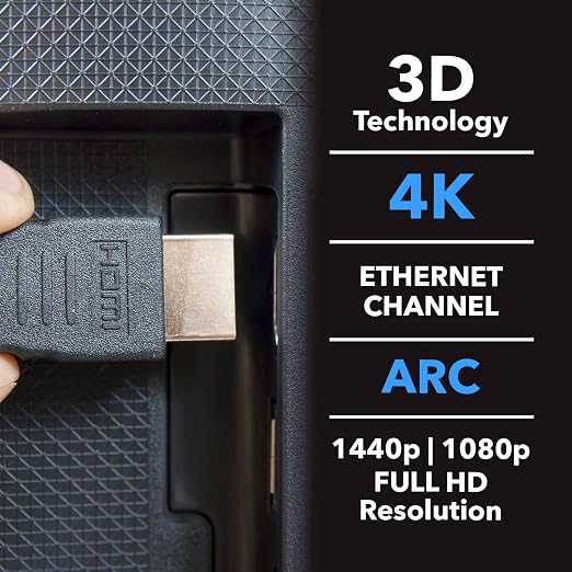 OREI Ultra High Speed 4kHDMI Cable 6ft – High-Speed 10.2Gbps, 3D, ARC, Ethernet – Premium 6ft HDMI Cable for TVs, Monitors, Home Theater & Gaming (3 Pack)