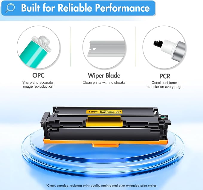 067 Toner Cartridge Set 067H MF656Cdw MF654Cdw MF650C Compatible for Canon 067 Color ImageCLASS LBP632Cdw LBP633Cdw MF653Cdw MF652Cdw MF651Cw LBP630C LBP631Cw MF655Cdw Printer High Yield Ink 4 Pack