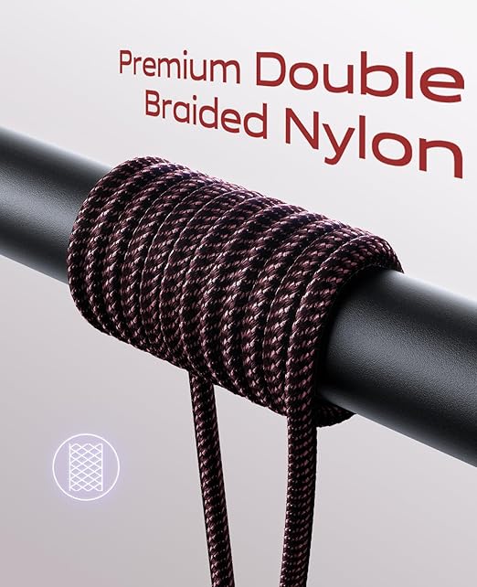 USB C to C Cable 6FT, 2 Pack USB C Cable Fast Charging 60W, USBC to USBC Cable Upgraded Extra Durable Braided USB C Cord Compatible with iPhone 17 16 15 Pro Max,Samsung Galaxy S10, LG and More-Red