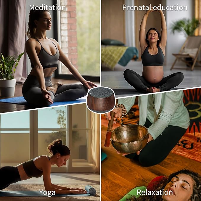 Electronic Tibetan Singing Bowl,Frequency Generator for Healing,Meditation Sound Machine, 256HZ-432HZ-528HZ 9 Healing Frequencies,4 Timers and Luminous Button,Yoga, Relaxation, Reiki