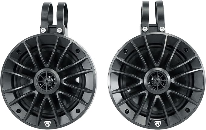 Rockville UT65B 400W 6.5" Marine Speakers, IPX6 Waterproof, Swivel Mount, True Coaxial Design, Perfect for UTV/ATV/Boat