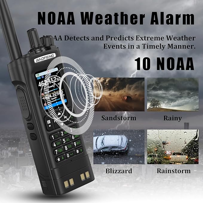 BAOFENG UV32 Radio 10W Walkia Talkie GPS Two Way Raido USB-C Charging Multi-Band FM/AM UV-32 Handheld Radio