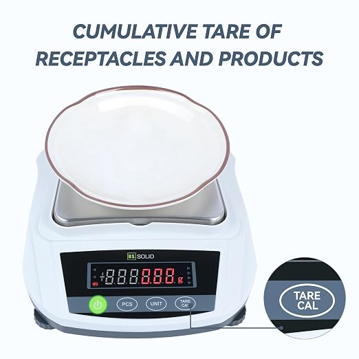 U.S. Solid Digital Lab Scale 3000g x 0.01g Precision Analytical Balance Kitchen Jewelry Scientific Weighing - AC/DC Power