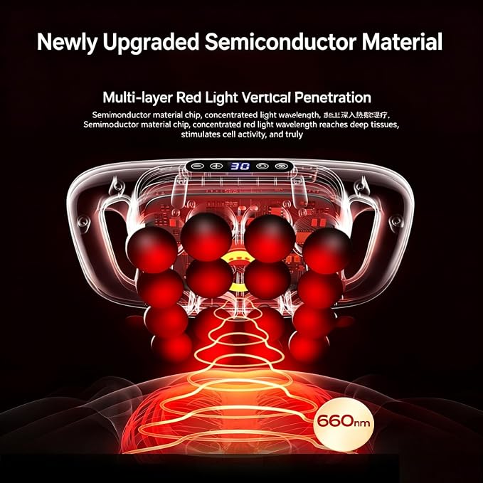 VINGVO 16 Head Muscle Massager 3 Modes 30 Levels Deep Tissue Massage Gun for Full Body Relaxation