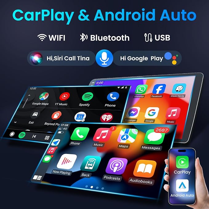 8Core 4G+32G ROM Upgrade Car Radio for Dodge RAM 1500 2500 3500 2009-2012: 10 Inch 1280 * 800 IPS Touchscreen Wireless CarPlay Android Auto 5G WiFi Bluetooth GPS 1080P Backup Camera FM DSP