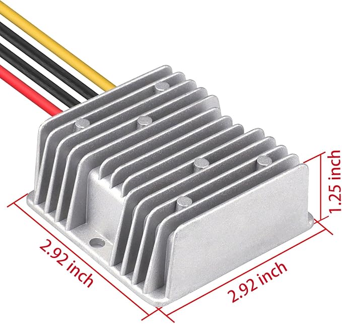 DC 24V Step Down to 13.8V 20A 276W Converter Voltage Regulator, Waterproof DC/DC Voltage Reducer Buck Transformer Power Supply for Golf Cart