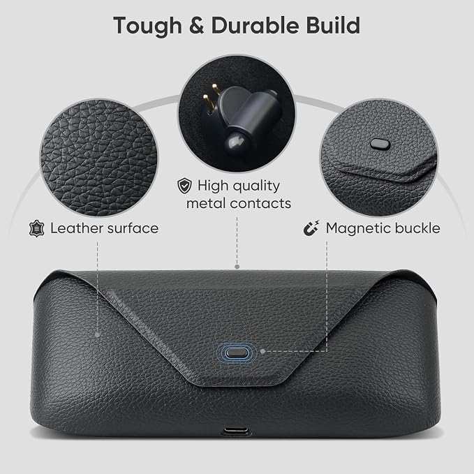 Portable Charging Case for Ray-Ban Meta Headliner/Skyler/Wayfarer & Oakley Meta HSTN, Smart Glasses Replacement Charger Dock with LED Indicator