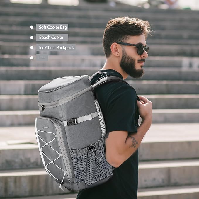 Maelstrom Cooler Backpack - 35/50 Can Insulated Soft Cooler Lunch Bag for Camping, Beach, Hiking & Shopping