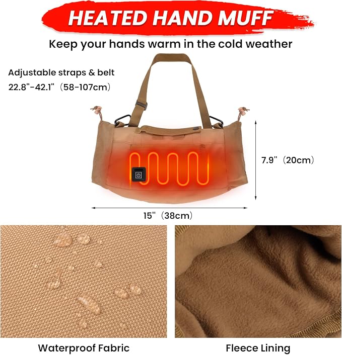 Hand Warmer Pouch - Warming Glove for Women Men, Hand Heater for Hunting Football Golf Camping Fishing