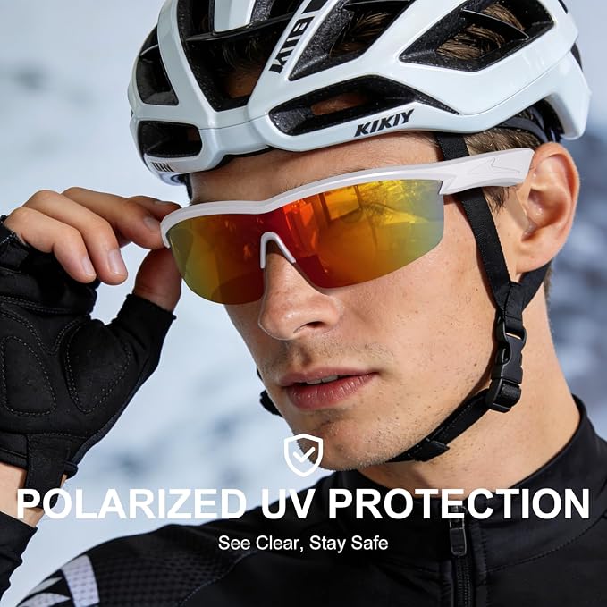Bluetooth Audio Smart Glasses for Cycling Running Driving | Polarized Sports Sunglasses with Open-Ear Speakers, Hands-Free Calls, Voice Assistant, UV Protection, IPX5 Waterproof for Hiking Fishing