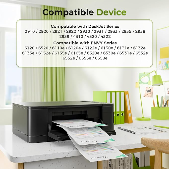 68XL Ink Cartridges Black Color Combo Pack for HP Ink 68 68XL 68e Replacement for HP 68XL 68 68e Ink Cartridges Compatible with Envy 6155e 6555e 6152e 6552e 6558e 6165e (2 Pack, 1 Black, 1 Tri-Color)