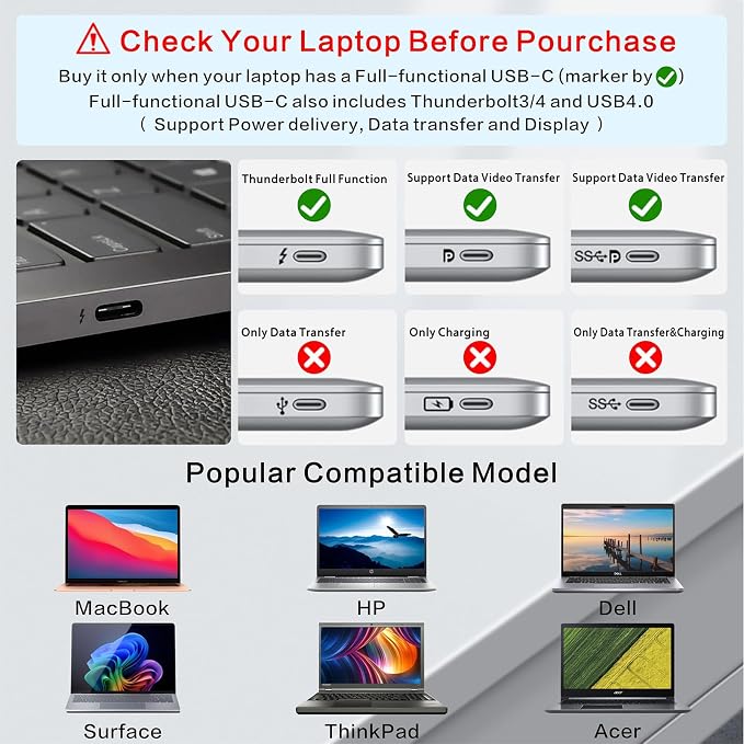 Laptop Docking Station Stand Dual Display 4K HDMI USB3.0 3.5mm Audio Jack 9-IN-1 360° Swivel Laptop Stand for Desk with USB-C Hub Multiport Adapter Universal for MacBook Pro/Air/Dell/HP/Surface/Lenovo