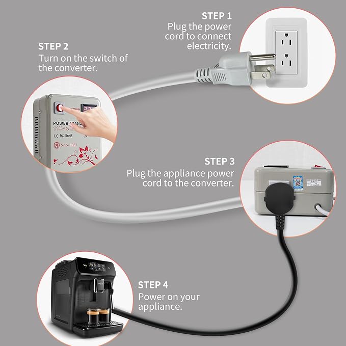 SUNSHUN Step Up Transformer 110v to 220v, 3000W Step Up Voltage Converter 110 to 220 Volt for 220v-240v Europe Asia Appliance Used in US with Voltage Display