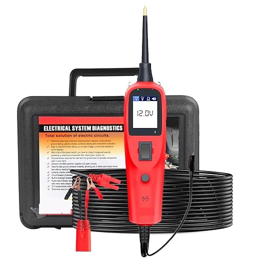 Car Code Reader, Battery Power Circuit Probe Kit 12V 24V AC DC Digital Voltage Automotive Tester Diagnostic Test Tool,for Cars