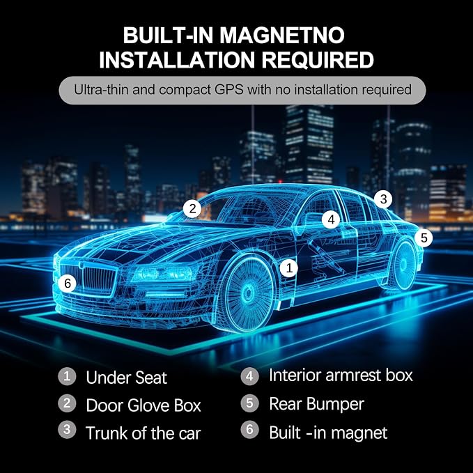 Mini GPS Tracker for Vehicles - Portable Real Time Magnetic GPS Tracking Device for Car, Full Global Coverage Location Tracker for Kids,Trucks/Person,No Subscription Required/No Monthly Fee (Mini)