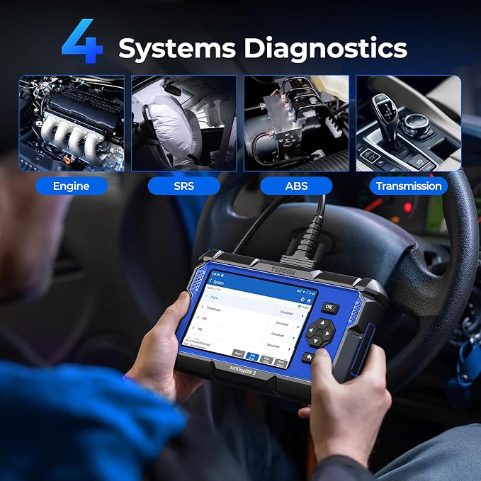 OBD2 Scanner TOPDON ArtiDiag600S, Scan Tool with 9 Reset Service for Oil/BMS/ABS/SAS/EPB/DPF/TPMS/Throttle/Injector Coding, ABS/SRS/Engine/AT Diagnostics Code Reader, Free Lifetime Upgrade