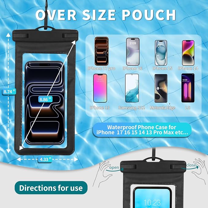 EBODA Bluetooth Shower Speaker with Waterproof Phone Pouch – Rugged & Ready for Any Wet Adventure