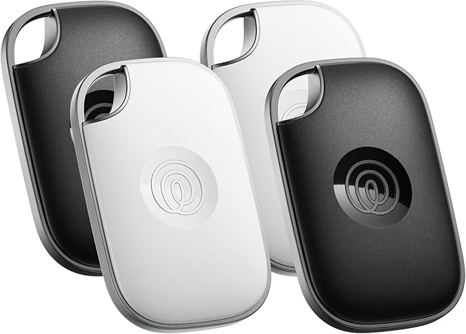 Tile by Life360 Pro - Powerful Bluetooth Tracker, Key Finder and Item Locator for Keys Bags, and More. Both iOS and Android Compatible. Phone Finder. 4-Pack (Black/White)