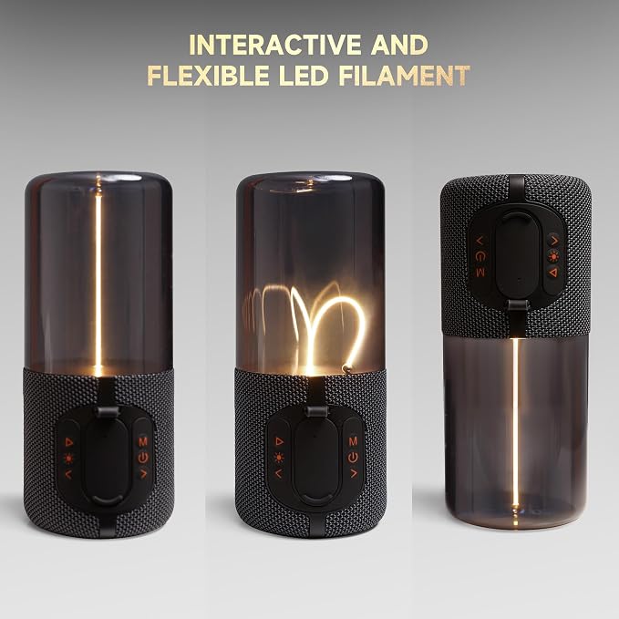 AUGE LIGHT Bluetooth Speaker Lamp, Wireless Bluetooth Speaker with Minimalist Table Lamp, TF-Card Input, Bluetooth 5.3, TWS Paring, for Home Party