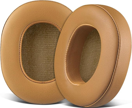 SOULWIT Replacement Earpads for Skullcandy Hesh 3/ANC/Evo & Crusher Wireless/ANC/Evo & Venue ANC Over-Ear Headphones, Ear Pads Cushions with Protein Leather, Noise Isolation Foam - Brown