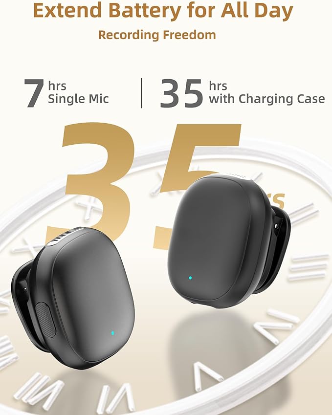 Phone Microphone AI Noise Filter - Wireless Lavalier Microphones for iPhone 17 Android with Charging Case Lapel Mic for Content Creators Video Audio Recording (Black, NV36 with USB Adapter)