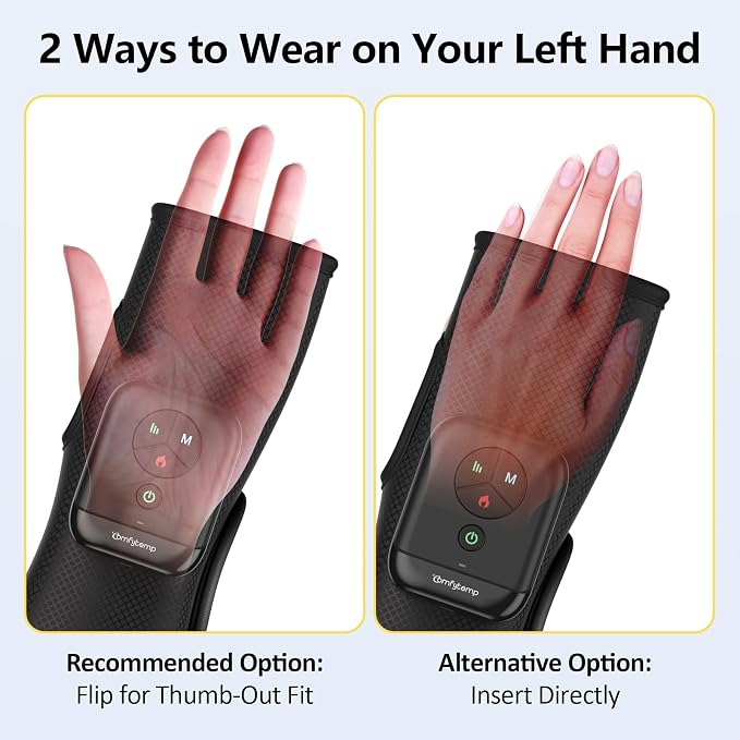 Comfytemp Air Compression Hand and Wrist Massager for Circulation and Pain Relief, Birthday Gifts for Men Women, Forearm Compression Sleeve for Carpal Tunnel, Arthritis, FSA Eligible HSA (Length 13")