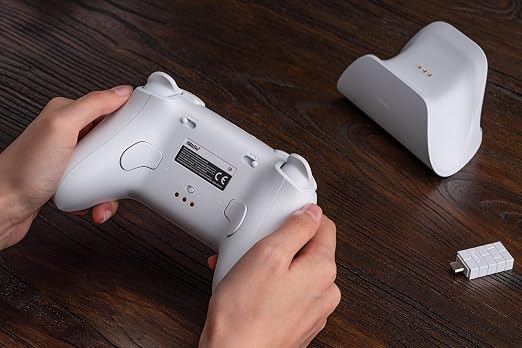 8BitDo Ultimate 2 Wireless Controller for Windows PC, Apple, Steam & Android, Gaming Controller with TMR Joysticks, Hall/Tactile Triggers, Motion Control, RGB Fire Ring, 1000Hz Polling Rate, White