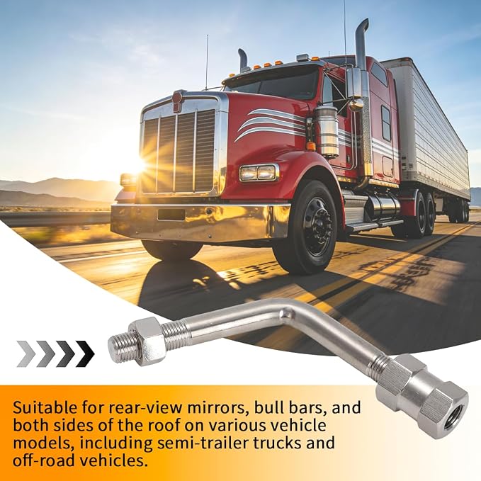 Universal CB Radio Antenna Shafts | Bull Horns – for Truck | Off-Road Stainless Steel (2PCS)