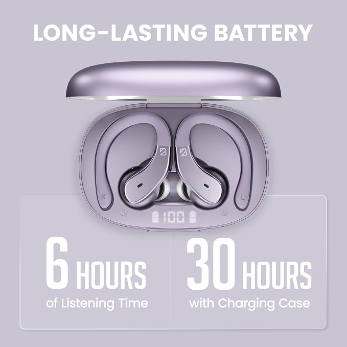 Back Bay Audio - Runner Wireless Earbuds for Running, Workout Wrap Around Earbuds Bluetooth Headphones for Sports, Around the Ear Wireless Bluetooth Running Headphones, Hook Over Earphones Earhooks