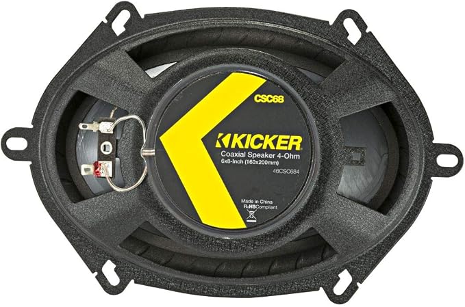 KICKER CS Series CSC68 6 x 8 Inch Car Audio System Speaker, Black (2 Pack)