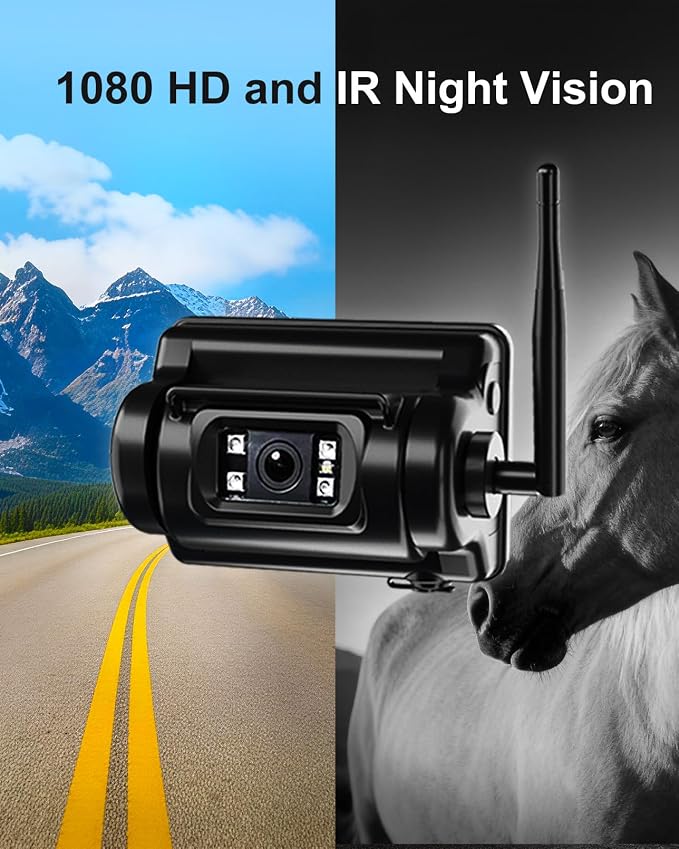 Magnetic WiFi Backup Camera with INSEETECH 8700mAh Magnetic 12V Battery Pack