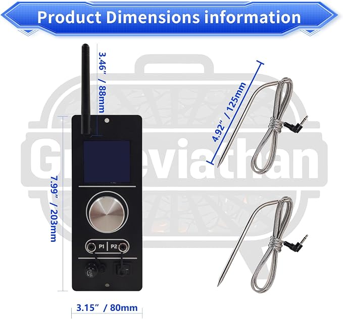 WiFi Replacement PID Controller for Camp Chef Gen 2 Pellet Grills - Compatible with PG24-82, SG24, XT24, DLX, Woodwind Classic - App Control, Dual Meat Probes & Adjustable Smoke Setting