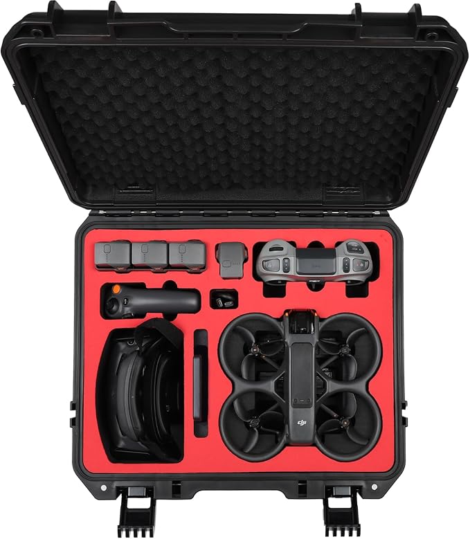 Waterproof Hard Case for DJI Avata 2 Fly More Combo | Fits DJI Goggles 3 (Not for Goggles N3)/ RC Motion 3 / FPV Remote Controller 3 and Accessories | Up to 8 Batteries | Shockproof, Dustproof