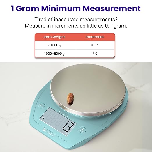 Etekcity 11lb Digital Kitchen Food Scales, 304 Stainless Steel with Removable Bowls and Backlit LCD