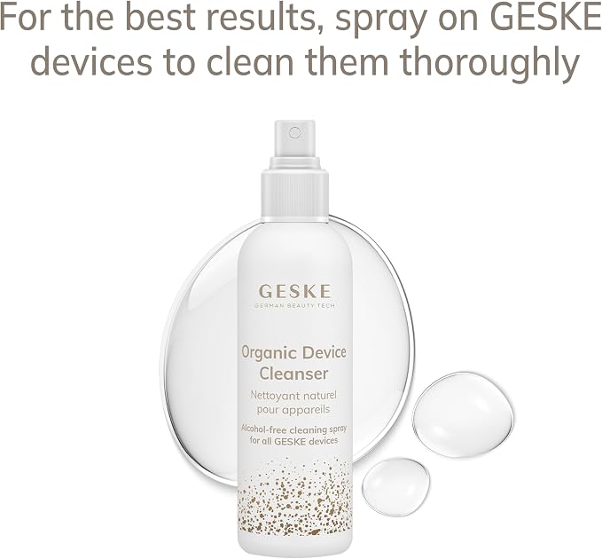 GESKE LED Sonic Full-Body Brush | 9 in 1 | Body Cleansing Brush & Intensive Exfoliator with LED | with SmartSonic Pulsations | Expert Deep Cleansing & Massage | Rough Skin Remover | Adjustable Handle