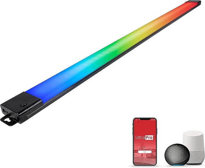 UltraPro Smart Wi-Fi 36 inch Plug-in Under Cabinet Lights, Color Changing, Compatible with Alexa, Works with Google Assistant, Under Cabinet Lighting, Under Counter Lights for Kitchen 57073