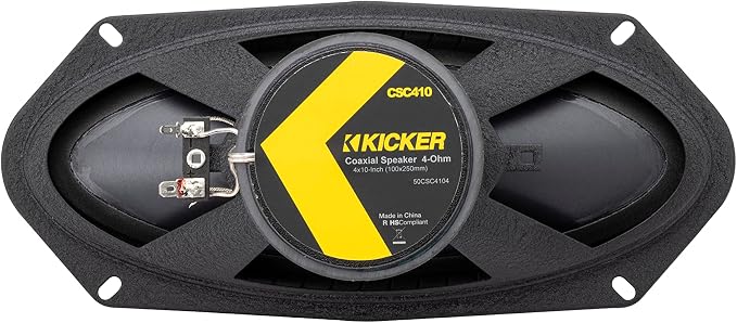 KICKER 50CSC4104-4x10 Drop-in Coaxial Speakers, Pair, 4-Ohm