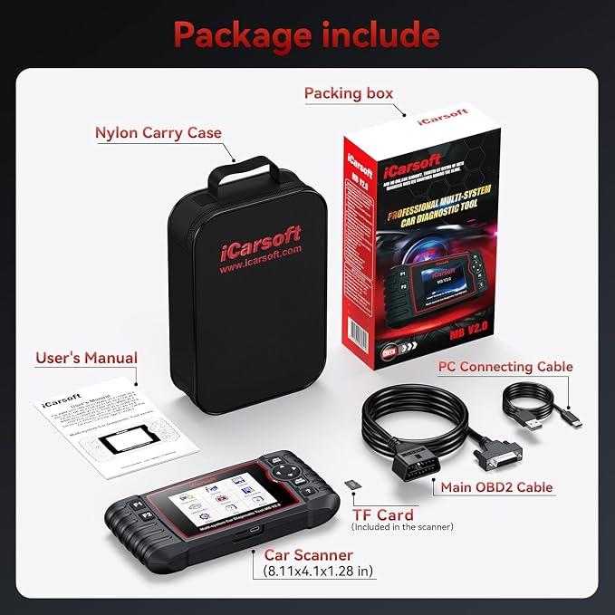 iCarsoft MB V2.0 OBD2 Scanner Diagnostic Tool for Benz/Sprinter/Smart, Full System Code Reader with 9 Resets, Auto VIN, Oil/SAS/EPB/ETC/BMS/BLD/INJ/SAS/TPMS Reset, Free Update, Live Data Battery Test