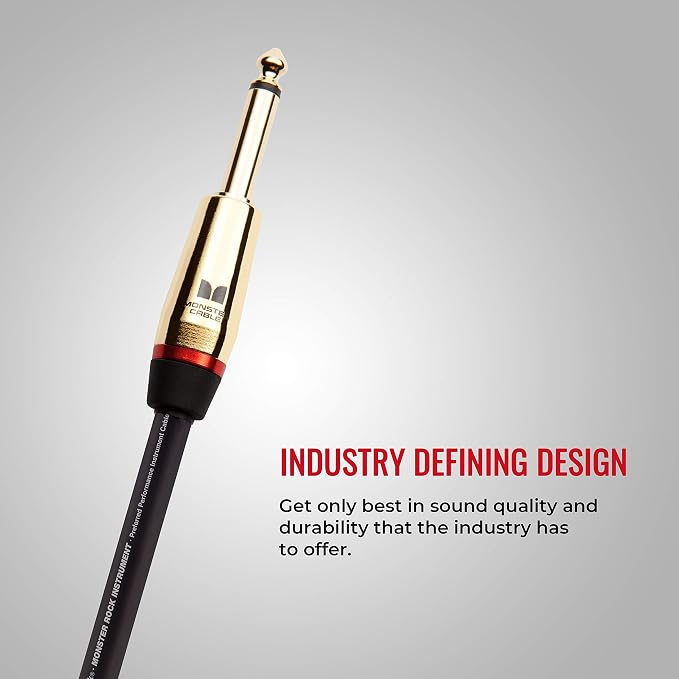 Monster MROCK2W6 6 Ft Prolink Rock Instrument Cable - Straight to Straight