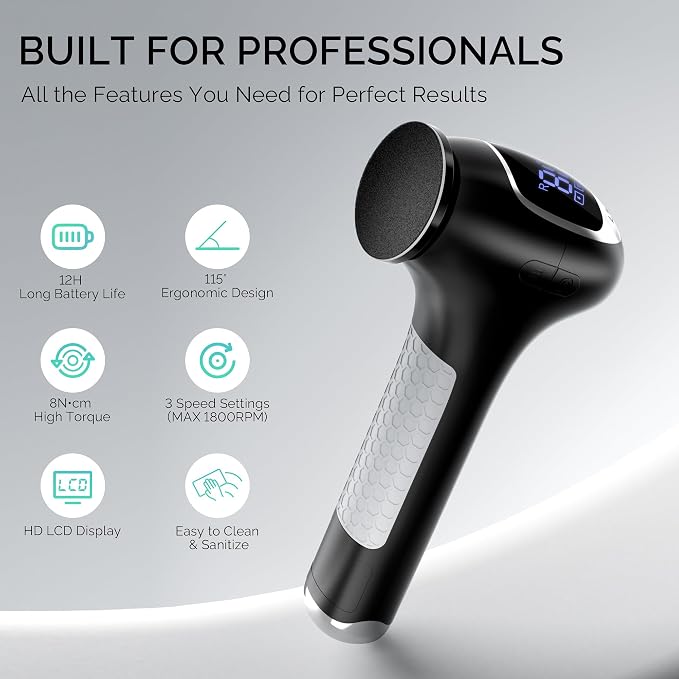 L'UGX Electric Foot Callus Removers with Nail Dust Collector