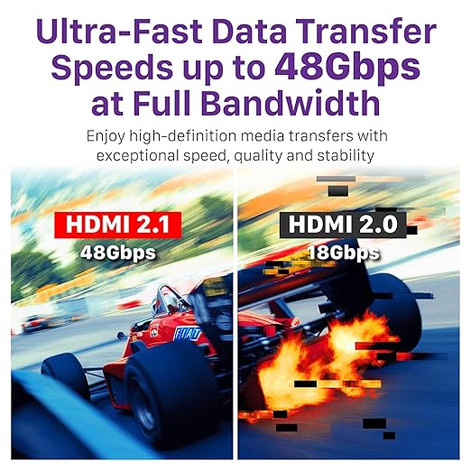 Fosmon 5-Port HDMI 8K Switch with Remote, Support 8K@60Hz 4K@120Hz HDR10+ HDCP 2.3 High Speed 48Gbps 5 in 1 Out Auto-Switching 5x1 HDMI 2.1 Switcher Splitter Hub Compatible with PS5, Xbox X, Apple TV