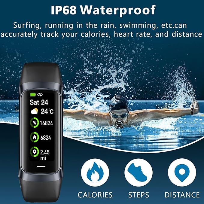Fitness Tracker with Heart Rate/Blood Oxygen/Sleep Monitor, 20+ Sports Modes Smart Watches for Women/Men, Activity & Step Tracker Smart Watch for Android/iOS Phones