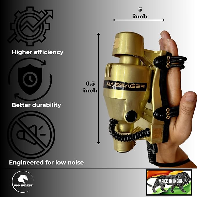 Powerful Double Speed Floating Action for Full Body Massager Corded Electric Powered, Barber Massager Gold