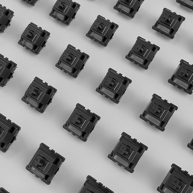 kutethy Gateron Ghost Keyboard Switches for MX Mechanical Keyboard, 5 Pin 48gf Linear Pre-lubed Switches RGB LED 22mm Dual-Stage Spring Full POM(36pcs)