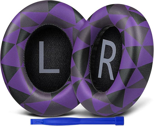SOULWIT Replacement Earpads for Bose 700 (NC700) Wireless Headphones, Ear Pads Cushions with Softer Protein Leather, High-Density Noise Cancelling Foam, Added Thickness - Purple Black