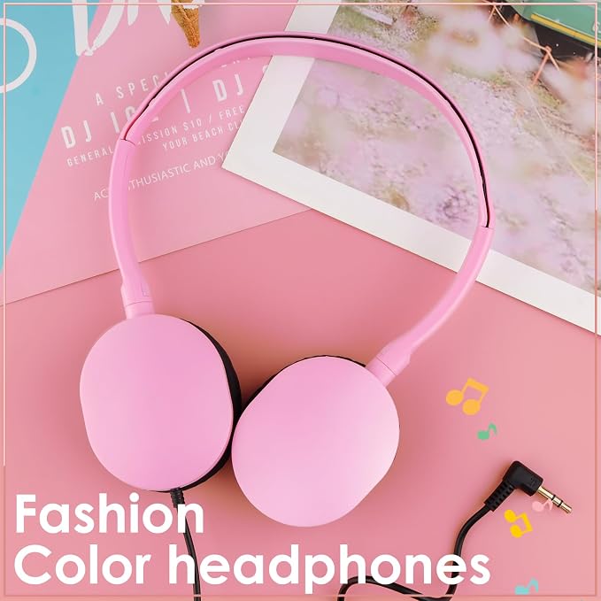 Kids Headphones Bulk for Classroom School 50 Pack,Class Set Headphones for School Students Children Teens Boys Girls 3.5mm Jack Mixed Colors